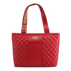 Love Moschino Red Quilted Shoulder Bag with logo